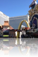 Harrahs Las Vegas next to McDonalds and the Casino Royale
